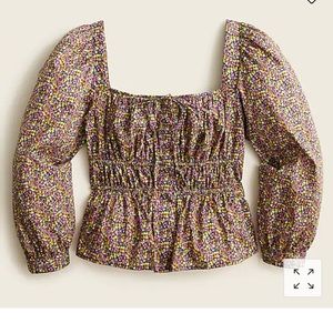 NWT J.Crew Smocked Top